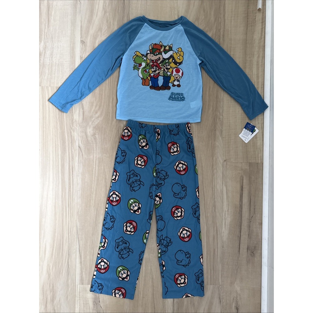 Nintendo Super Mario Boys Size 10 Pajama Set Brand New With Tags